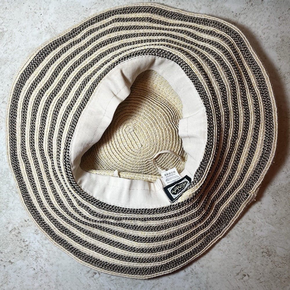 Scala Hat Handmade Woven‎ Straw Hat Women's One Size Beige Boho Sun Gardening - Picture 7 of 7
